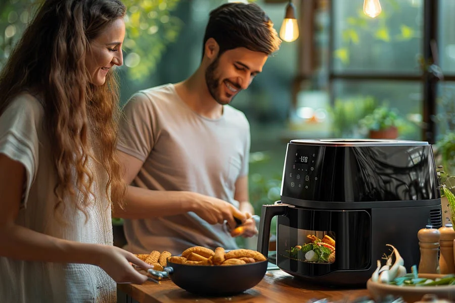 Mini air fryer with timer