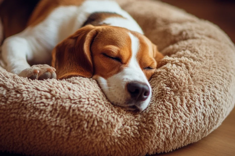 Supportive donut bed for pets with arthritis