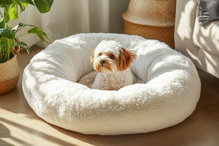 Round orthopedic dog bed