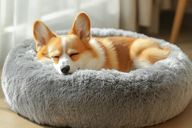 Round orthopedic dog bed