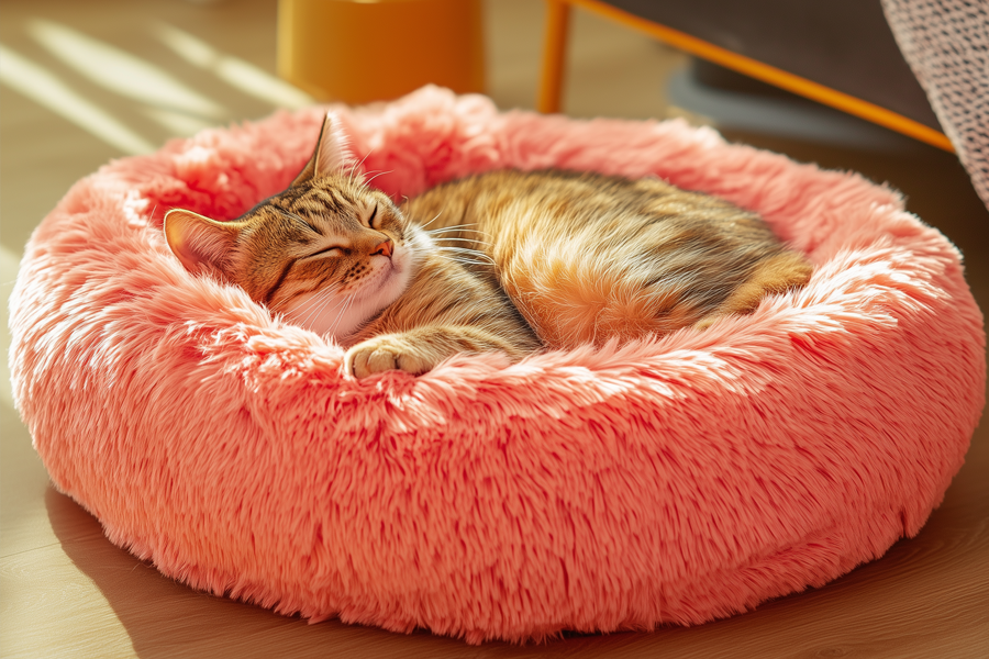 Orthopedic donut bed for large dogs